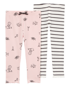 Baby 2-Pack Printed Leggings Set, image 1 of 3 slides