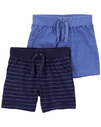 Baby 2-Pack Pull-On Shorts, 