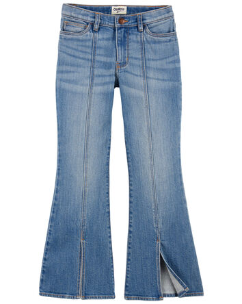 Kid High-Rise Split Hem Iconic Denim Jeans, 