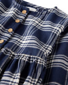 Baby Girl Organic Cotton Flannel Dress , image 4 of 7 slides