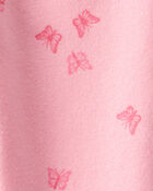Baby Girl Butterfly Print Fleece Drawstring Joggers - Pink, image 3 of 4 slides