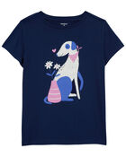 Kid Dog and Flowers Graphic Tee, image 1 of 3 slides