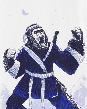 Kid 4-Piece Ninja Gorilla 100% Snug Fit Cotton Pajamas, 
