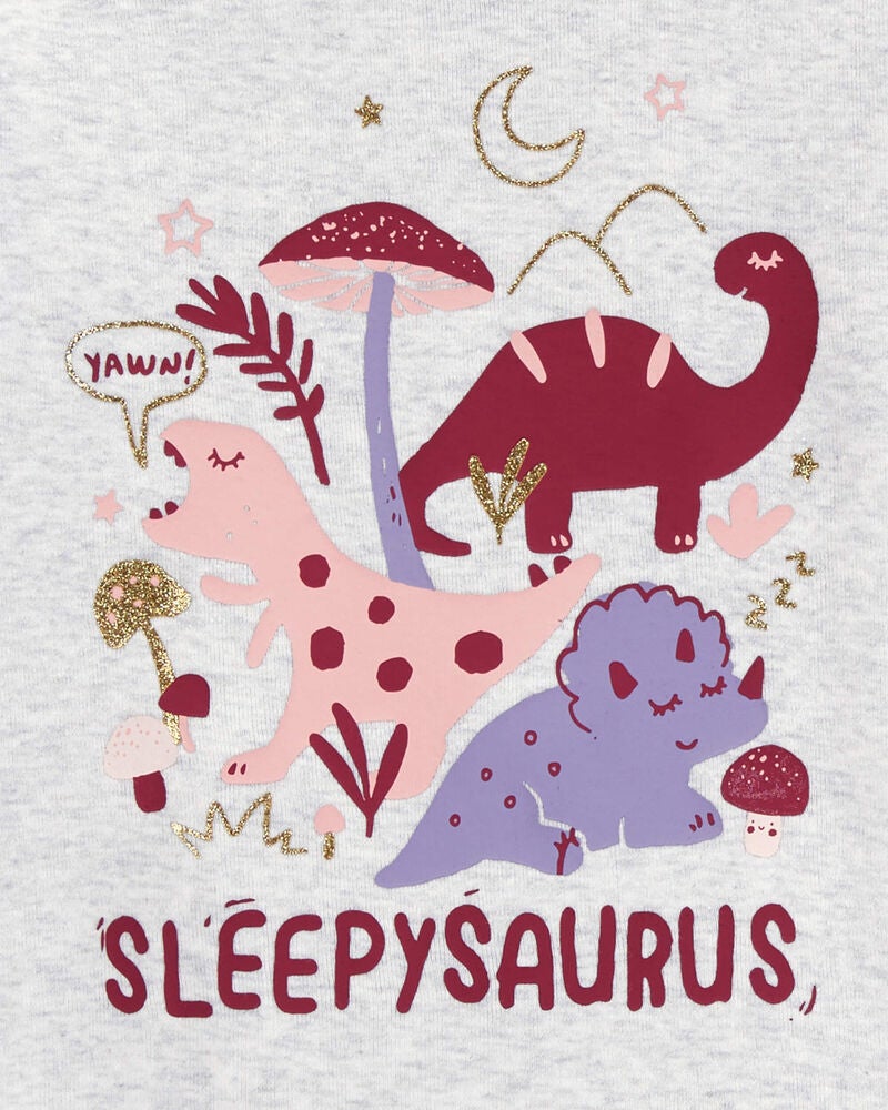 Baby 4-Piece Dinosaur Cotton Blend Pajamas, image 2 of 4 slides
