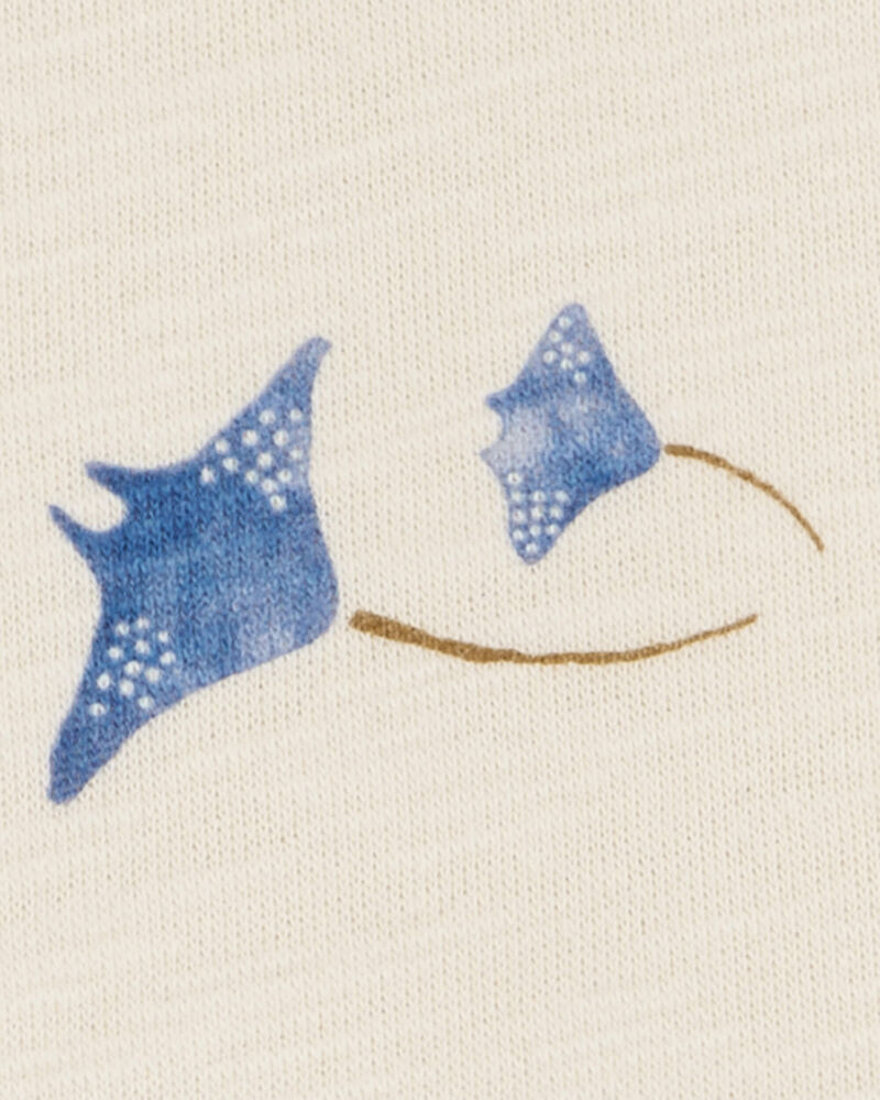 Baby Sea Print Knit Pullover - Cream, image 2 of 3 slides