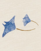 Baby Sea Print Knit Pullover - Cream, image 2 of 3 slides