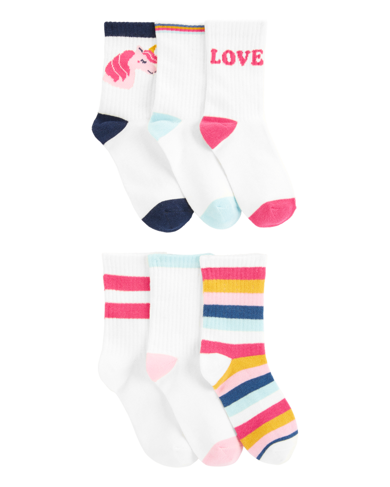 Kid 6-Pack Crew Socks, image 1 of 2 slides