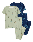 Kid 4-Piece Alligator Cotton Pajamas, image 1 of 4 slides