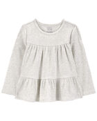 Baby Tiered Long-Sleeve Ribbed Top, image 1 of 3 slides