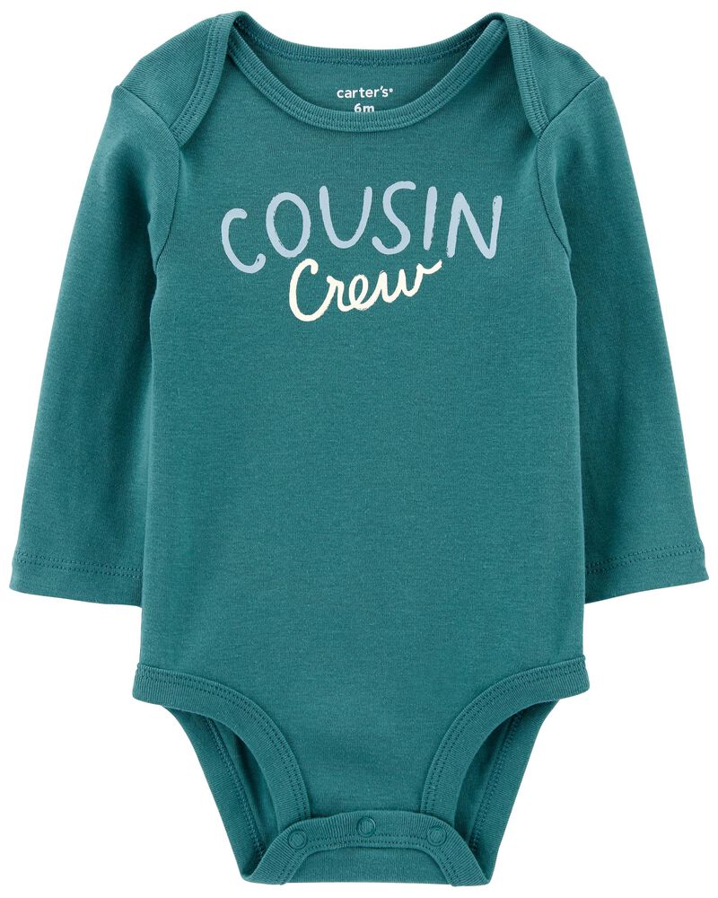 Baby Cousin Crew Long-Sleeve Bodysuit, image 1 of 3 slides