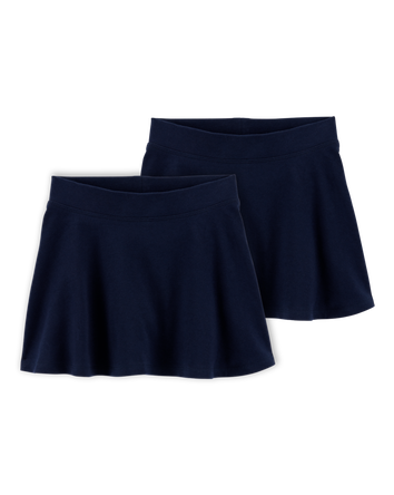 Toddler 2-Pack Ponte Knit Uniform Skirts - Navy, 