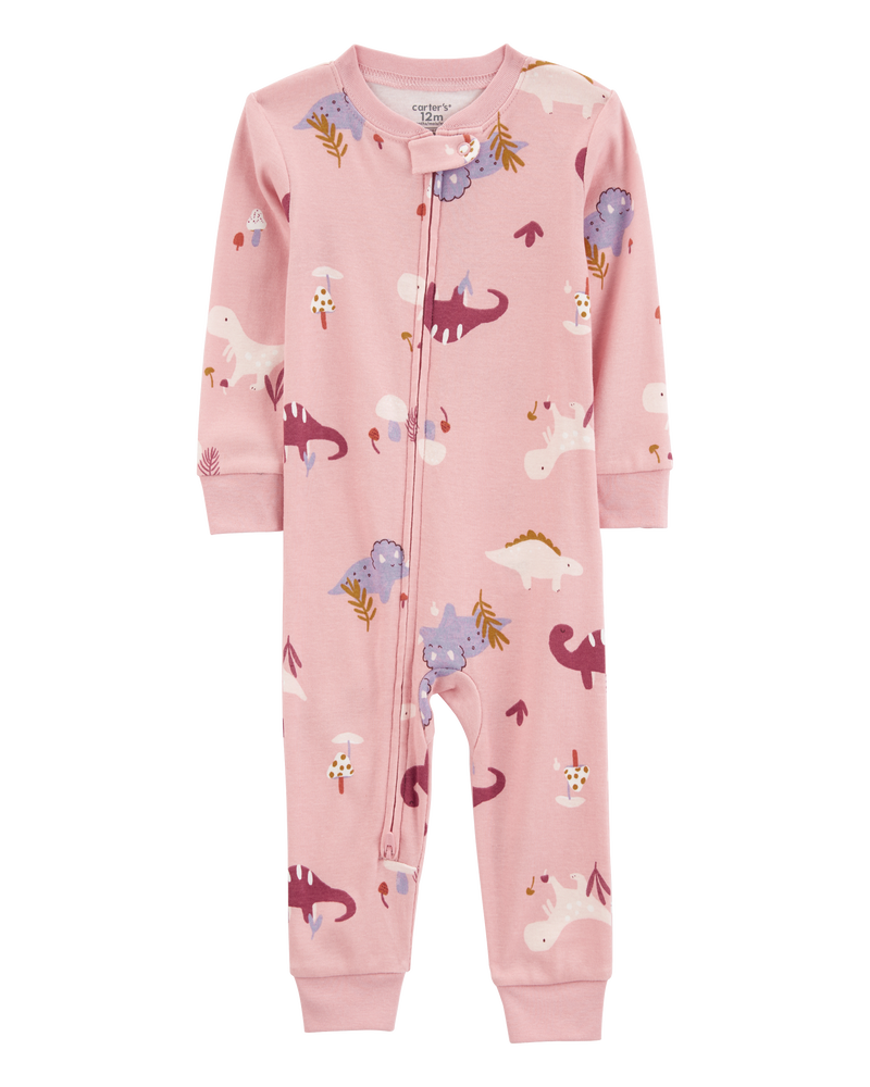 Toddler 1-Piece Dino 100% Snug Fit Cotton Footless Pajamas, image 1 of 4 slides