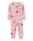 Toddler 1-Piece Dino 100% Snug Fit Cotton Footless Pajamas, image 1 of 4 slides