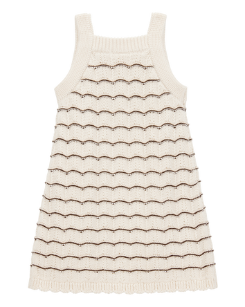 Baby Striped Crotchet Knit Tank Dress, 