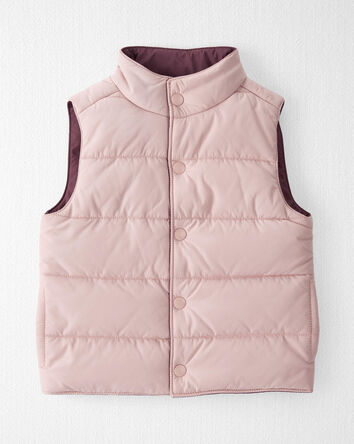 Toddler 2-in-1 Puffer Vest Made with Recycled Materials, 