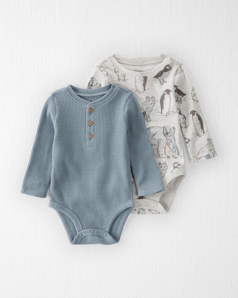 Baby 2-Pack Organic Cotton Bodysuits, image 1 of 4 slides