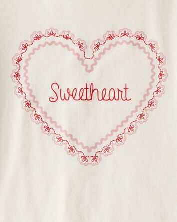 Toddler Girl Sweetheart Long-Sleeve Graphic Tee - Cream, 