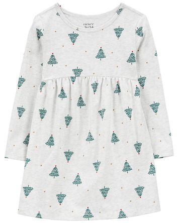 Toddler Christmas Tee Jersey Dress, 