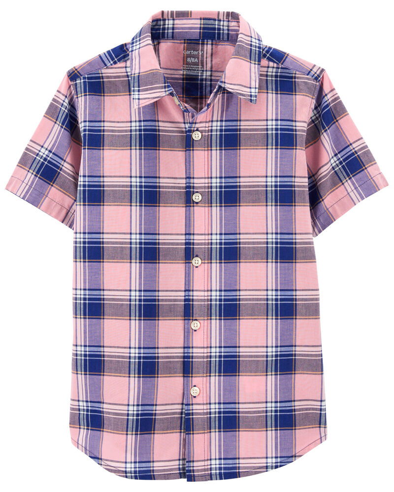 Kid Plaid Button-Down Shirt, image 1 of 3 slides