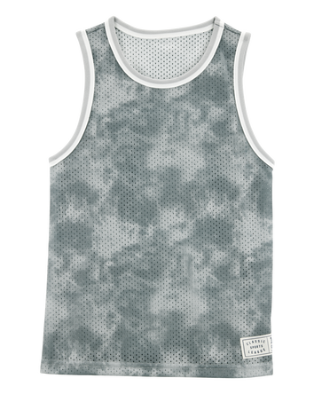 Kid Active Tie Dye Mesh Tank - Grey, 