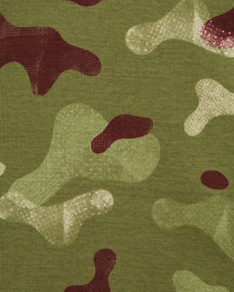 Kid 4-Piece Camo Striped 100% Snug Fit Cotton Pajamas, image 3 of 4 slides