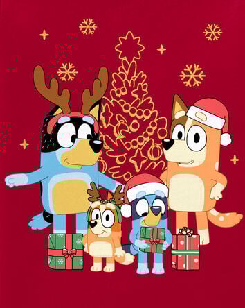 Toddler Girl Christmas Bluey™ Long-Sleeve Graphic Tee - Red, 
