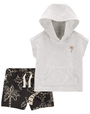Baby 2-Piece Hooded Tee & Shorts Set, 