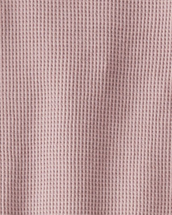 Plum Taupe Toddler Waffle Knit Pajamas Set Made With Organic Cotton