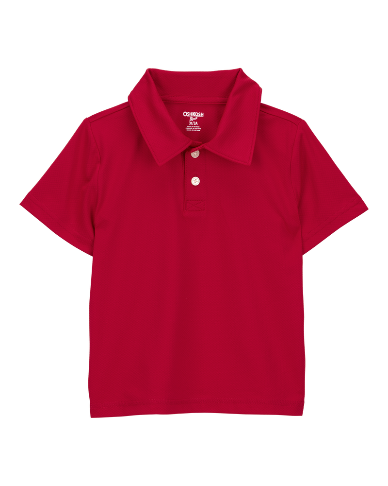 Toddler Active Uniform Polo Shirt in Moisture Wicking BeCool™ Fabric - Red, image 1 of 3 slides