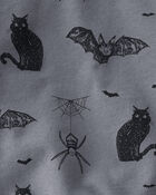 Toddler Organic Cotton Spooky Creatures Halloween Fleece Set, image 5 of 6 slides