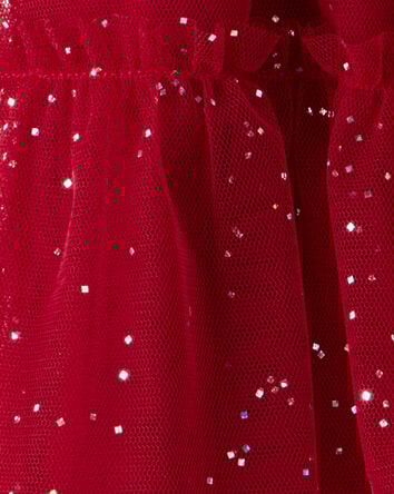 Toddler Girl 2-Piece Snowflake Print Long-Sleeve Top & Skirt Set - Red/White, 
