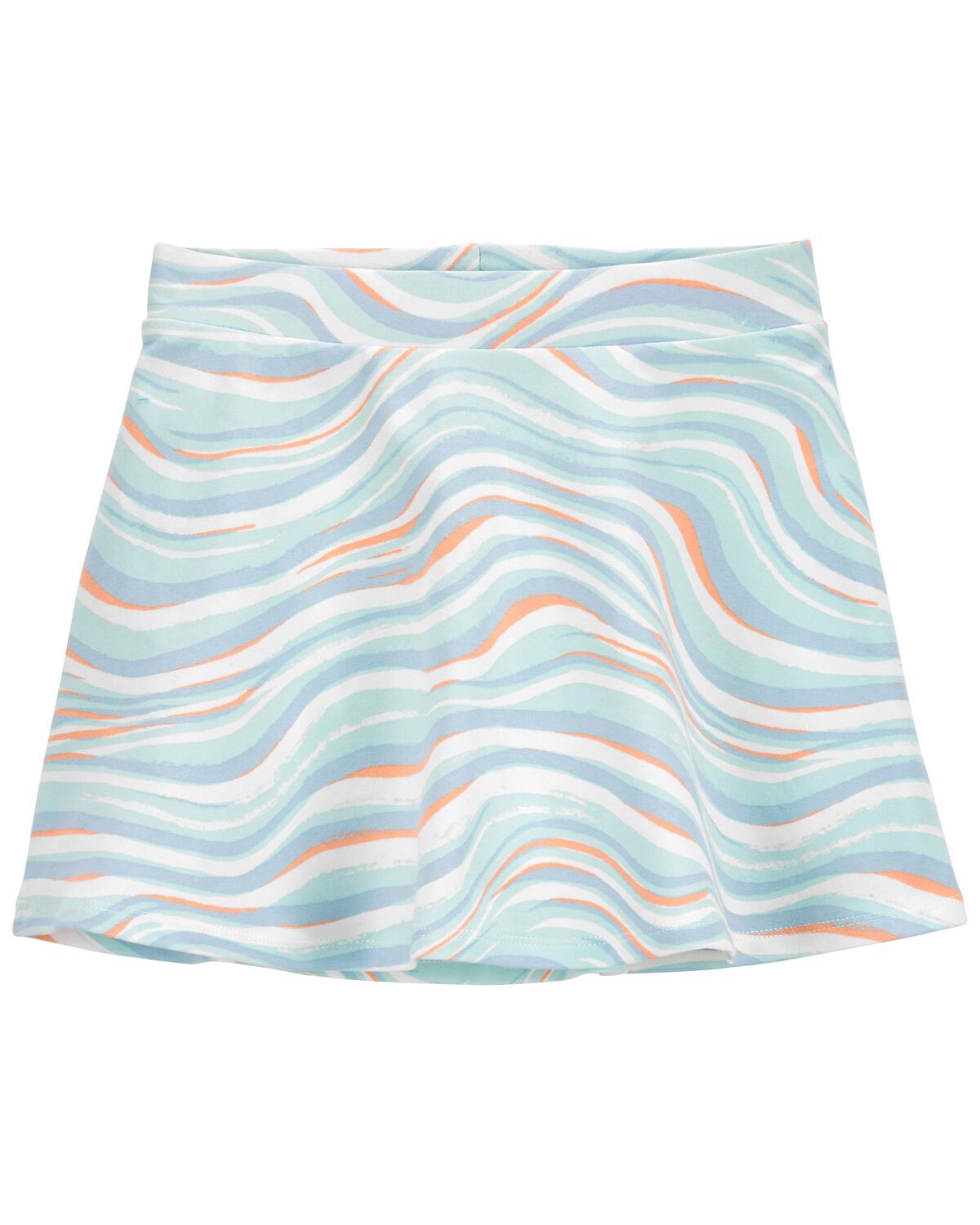 Multi Kid Groovy Striped Active Skirt