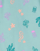 Toddler Girl 1-Piece Coral Print Rashguard, image 3 of 4 slides