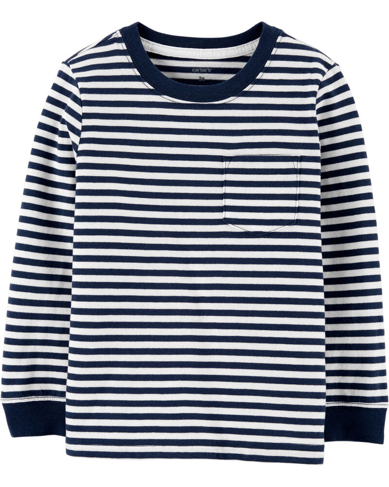 Baby Striped Pocket Jersey Tee, image 1 of 2 slides