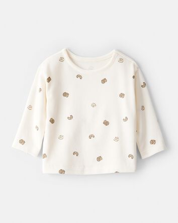 Baby Boy Pastry Print Long-Sleeve Tee - Cream, 
