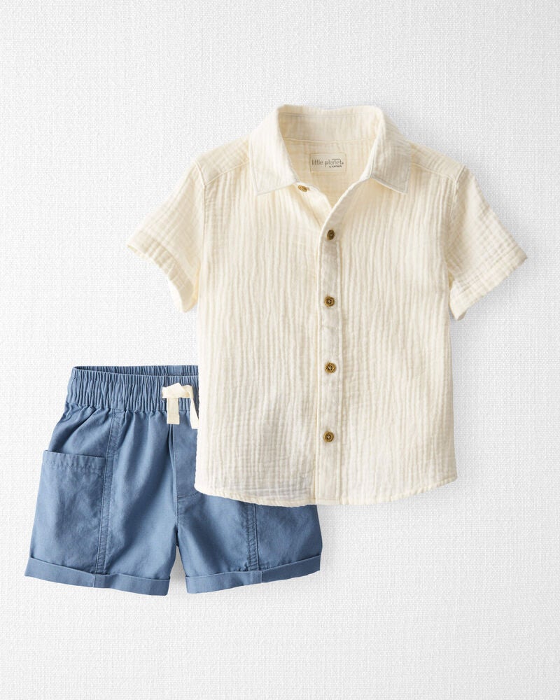 Toddler 2-Piece Shorts Set Made With Organic Cotton, image 1 of 6 slides