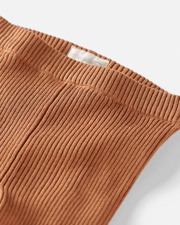 Baby Organic Cotton Ribbed Sweater Knit Pants , 