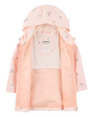 Toddler Floral Rain Jacket - Pink, 