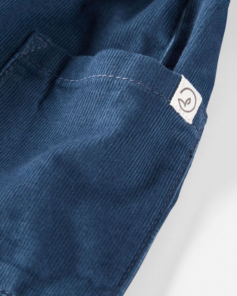 Baby Organic Cotton Corduroy Pocket Dress in Dark Sea Blue, image 5 of 6 slides
