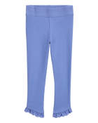 Kid 2-Piece French Terry Eyelet Hoodie & Ribbed Pants Set, image 4 of 9 slides