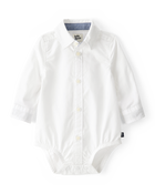 Baby Button-Front Long Sleeve Bodysuit, image 1 of 4 slides