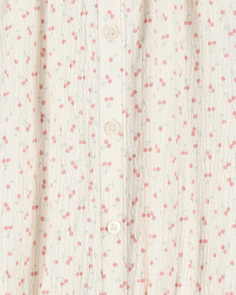 Kid 2-Piece Cherries Fashion Top & Crinkle Skirt Set, image 3 of 6 slides