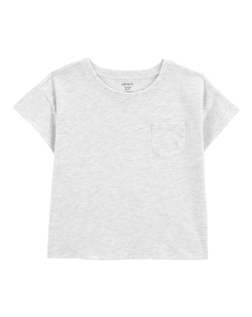 Kid Solid Short-Sleeve Fashion Top - Grey, 
