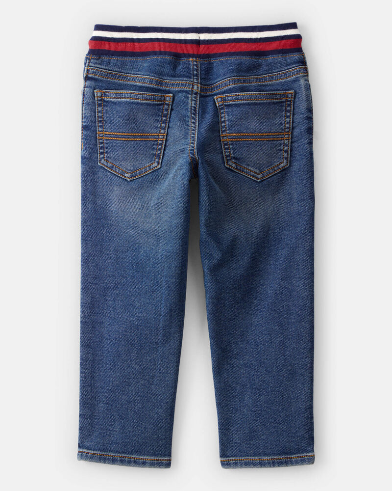 Toddler Boy Varsity Waistband Denim Jeans, image 2 of 4 slides