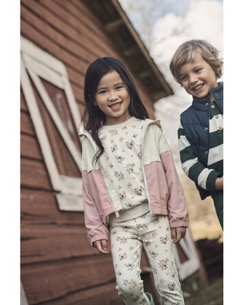 Toddler Organic Cotton Pullover in Wildberry Bouquet, 