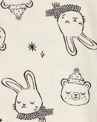 Toddler 4-Piece Bunny Cotton Blend Pajamas, image 3 of 4 slides