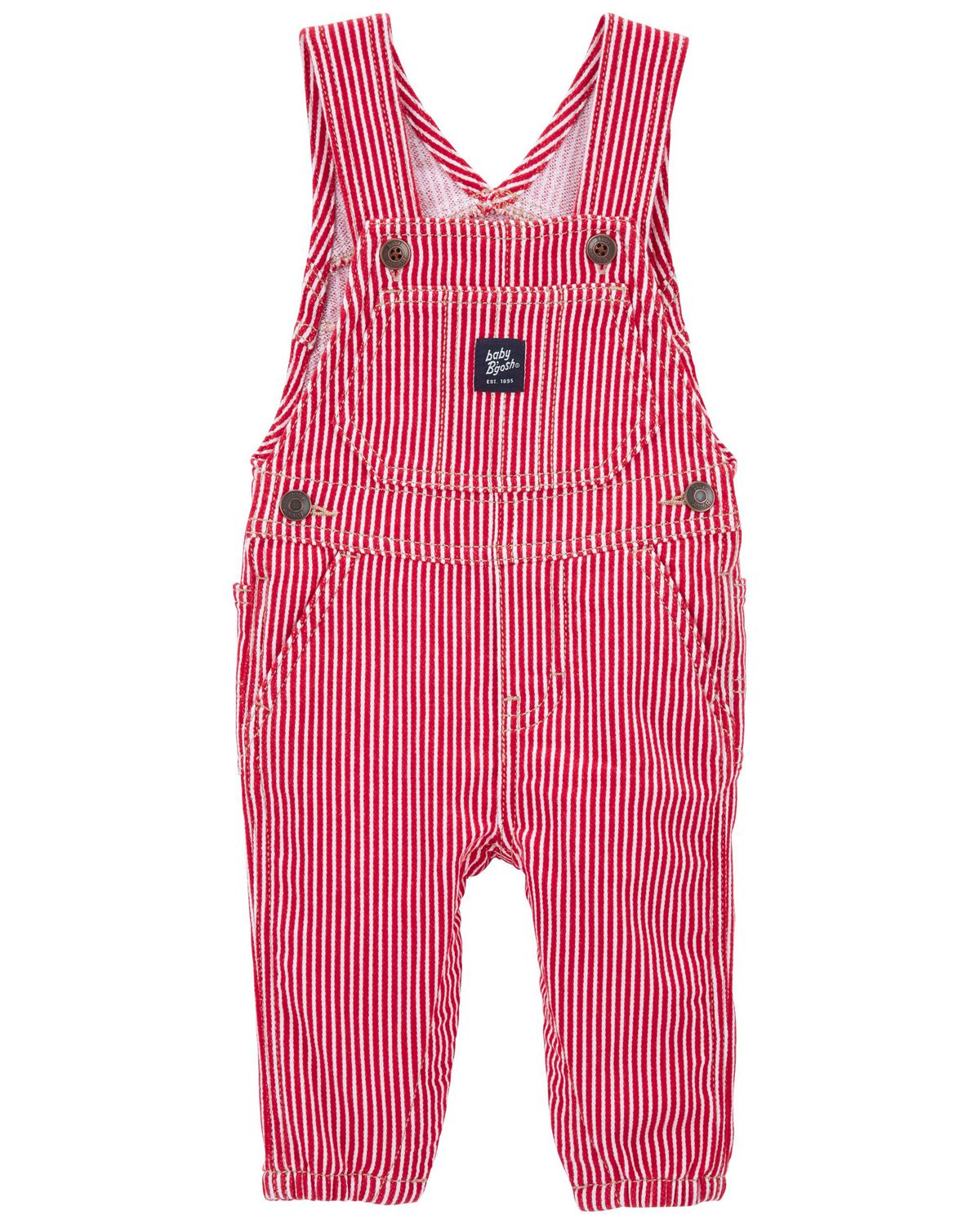 Baby Stretchy Hickory Stripe Overalls