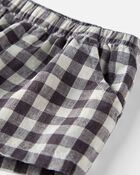 Baby Gingham Shorts Made With Linen and LENZING™ ECOVERO™ , image 2 of 3 slides