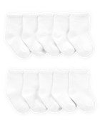 Baby 10-Pack Scallop Crew Socks, image 1 of 2 slides