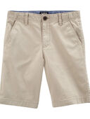 Khaki - Kid Stretch Chino Shorts